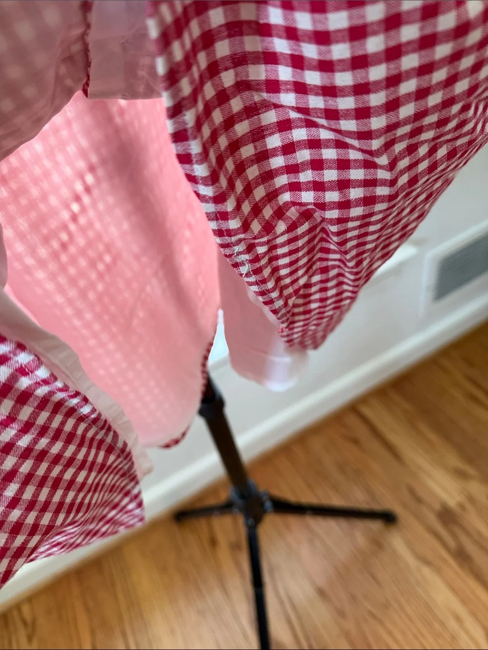 Princess Polly Red Gingham Babydoll Mini Dress Size US 10 - Picture 4 of 7